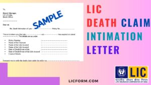 LIC DeathClaim Intimation Letter